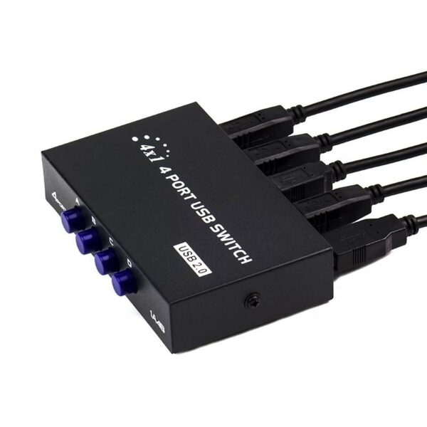 1A4B 4 Ports USB 2.0 Sharing Switch Adapter Box For PC Scanner