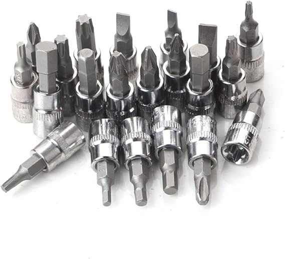 53pcs Ratchet Wrench & Socket Tools Set 1/4-inch Drive Screwdriver ing Kit Combination Socket Wrench Drive Socket Set with Storage Case for Home Car Automobile Bike Mechanic Projects