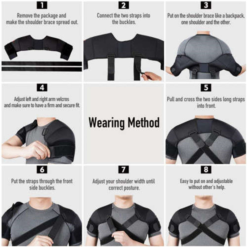 Adjustable Sports Shoulder Support Straps With Double Shoulder Straps
