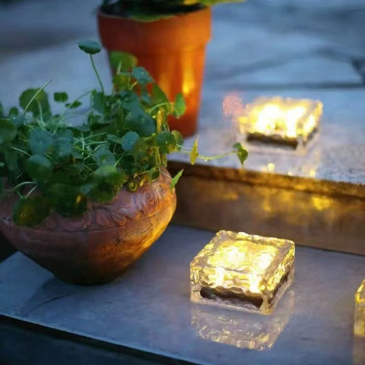 Solar ice brick light