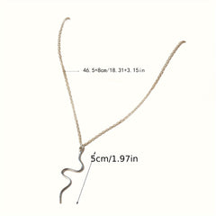 1pc Women'S Minimalist Snake Pendant Necklace Rose Golden Plated Delicate Chain Versatile Everyday & Vacation Jewelry Year Round Elegant Gift for Valentine'S Day Casual to Formal Wear Snake Necklace Choker Necklace For Women Choker Jewelry For Wo