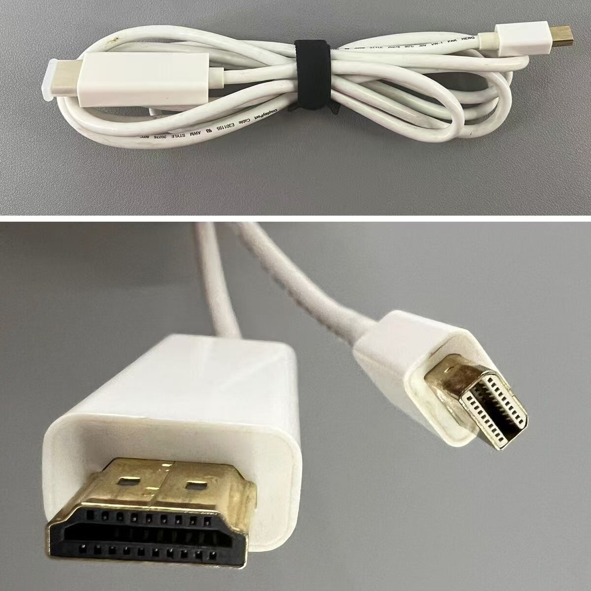 Mini DisplayPort Male Plug to Display Port Plug