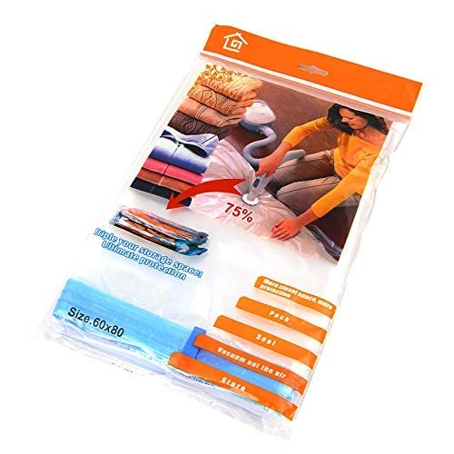 CREATION Reusable Ziplock Vacuum Storage Space Saver Bags For Home & Travel Seal Compression Bags
