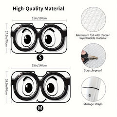 1pc Fun Cartoon Eyes Design RV Windshield Sunshade Includes 4 Suction Cups Ideal for Keeping SUVs and Trucks Cool and Protected from the Sun