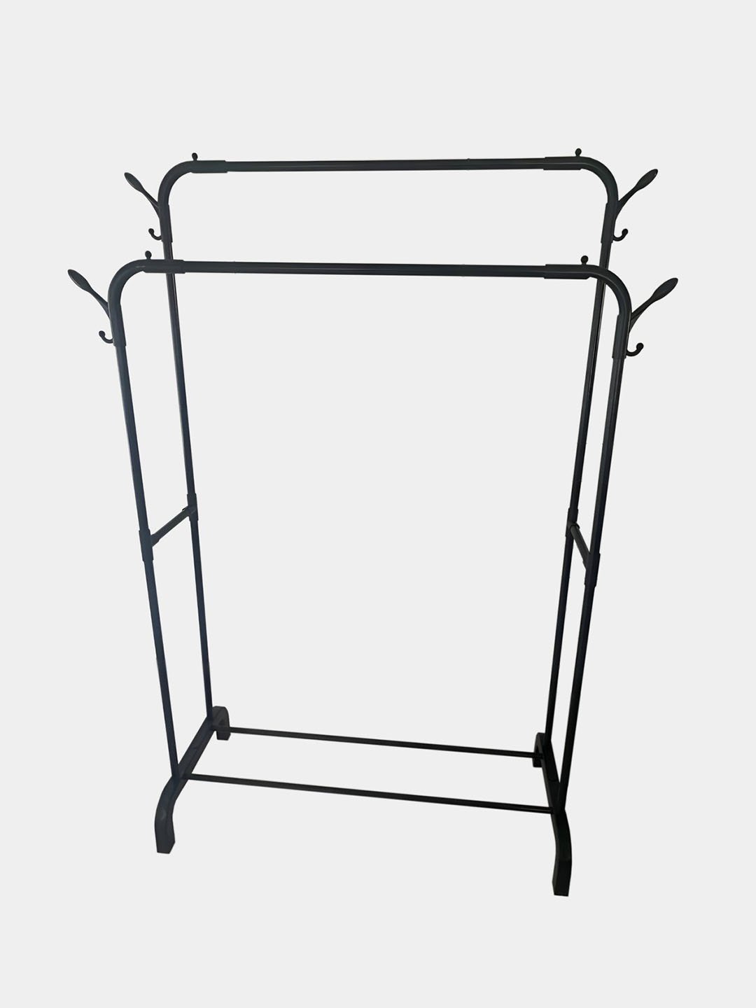 storage holder double layer double pole clothes storage holder stand for clothes fall to the ground coat hook clothes rack coat rack clothing drying rack Storage rack iron hanger