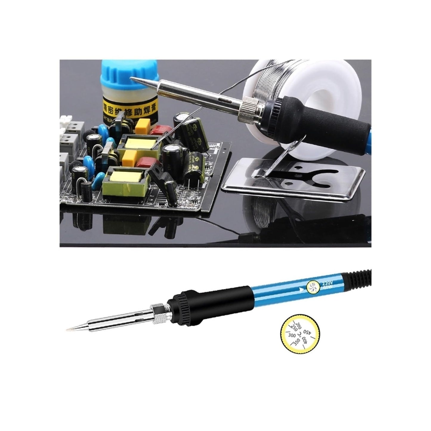 Electric Solder Iron Temperature Adjustable, Soldering Iron Rework Station Kit Handle Heat Pencil, Welding Repair Tools,Soldering Welding Iron