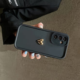 1pc 3D Golden Heart Mobile Phone Case Black and White Brown High Bamboo Anti fall Shockproof Protection Mobile Phone Case Suitable for A03S A04 A12 A13 A15 A21S A24 A25 A32 A33 A34 A35 A50 A51 A52 A53 A54 A55 A71 S20/FE S21 /FE/PLUS/ULTRA S22/PLUS/ULTRA S