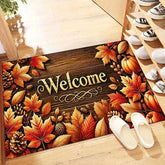 1Pc Autumn Theme Design Features A Welcome Autumn Leaf