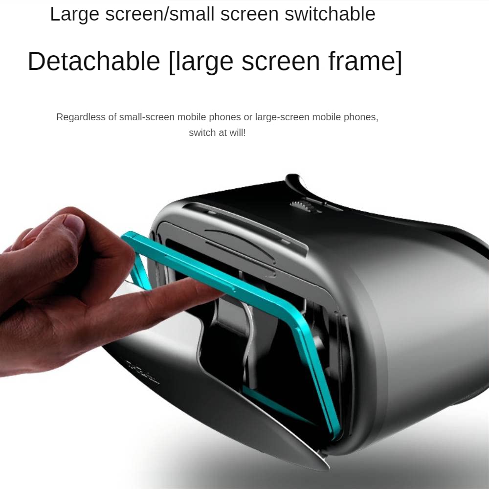 Blue Lens VR Headset with Controller|VR Box Virtual Reality 3D Goggles for All Series iPhone&Android Phone|Lightweight Material |Independence Adjustable Glasses for Eye Protection