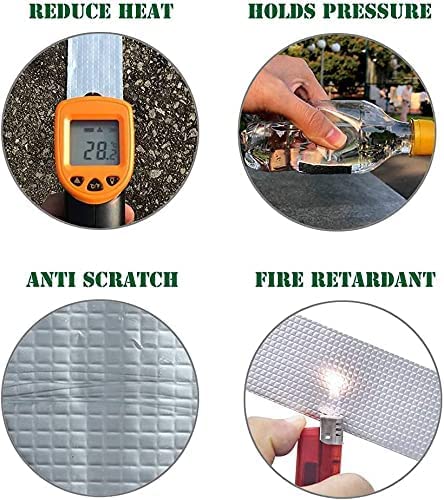 Leakage Repair Waterproof Tape For Pipe Leakage Roof Water Tape Leakage Solution Aluminium Foil Waterproof Adhesive Sealing Butyl Rubber Tape Surface Crack, Pipe Rupture (Silver)