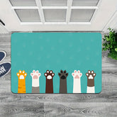 1Pc Cute Cat Paw Print Anti Slip Bath Mat