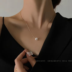 1pc Elegant Golden Tone Alloy Imitation White Pendant Necklace for Women Simple & Fashionable Chain Jewelry for Daily Wear Parties Valentine's Day Gift Year Round Versatile Accessory Necklace Party Jewelry Versatile Jewelry Delicate Craftsmanship