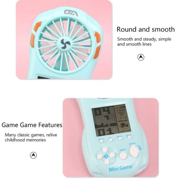 652E Mini Handheld Fan Game Electric Fan Leisure Fan with Electric Game Screen