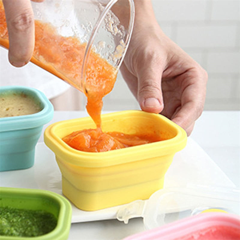 4Pcs Collapsible Silicone Food Storage Container
