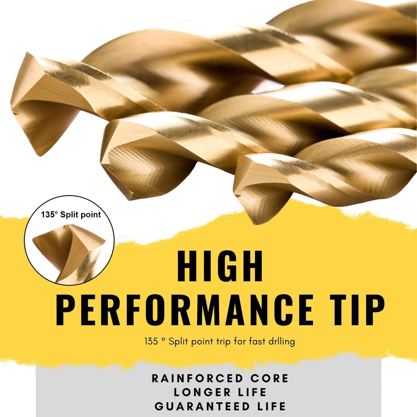 99PCS Titanium Coated Twist Drill Bit Set with Case