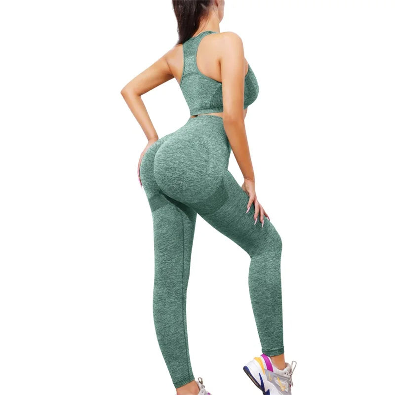 2 Pcs Set Women Workout Clothing Gym Yoga Set Fitness Sportswear