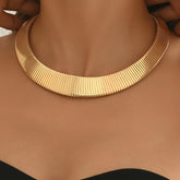 1pc Vintage Punk Inspired Metal Snake Chain Necklace Wide Collar for Women Ideal for Daily Wear Parties Music Festivals Birthdays & Valentine'S Gifts Festive Accessory|Vintageinspired Design|Durable Metal Chain Snake Necklace