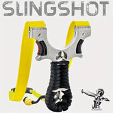 Heavy Duty Aluminum Alloy Slingshot with Bead Locking Mechanism for Hunting Target Practice Small Game Compact & Lightweight Design Durable Metal Construction for Professional & Beginner Hunters Outdoor Shooting Sports Sleek Metallic Finish Rob