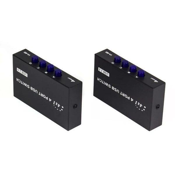 1A4B 4 Ports USB 2.0 Sharing Switch Adapter Box For PC Scanner