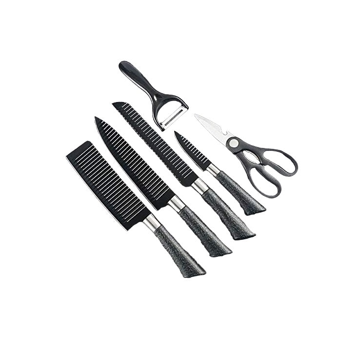 Vickland 1831405 Kitchen Home Professional Non Stick Chef Knife Set 6 Pcs