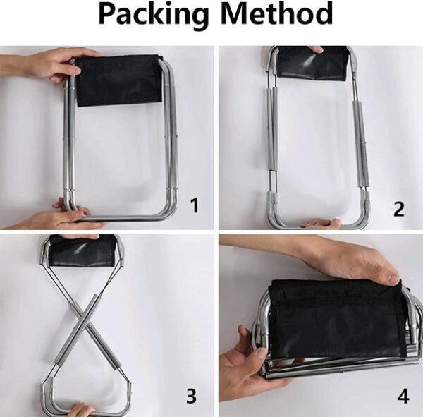 183572 Foldable Camping Stool With Bag