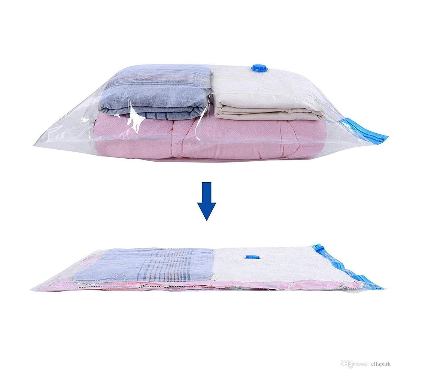 CREATION Reusable Ziplock Vacuum Storage Space Saver Bags For Home & Travel Seal Compression Bags