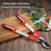 1 Heavy Duty Pruning Shears Long Handle High Precision for Tall Branches and Hedges – Sharp SK5 Alloy Steel Blade with Ergonomic Comfort Grip Suitable as Fruit Tree Trimming Garden Scissors on Strong Stems Long Pruning Shears Tree Pruner with Extendi