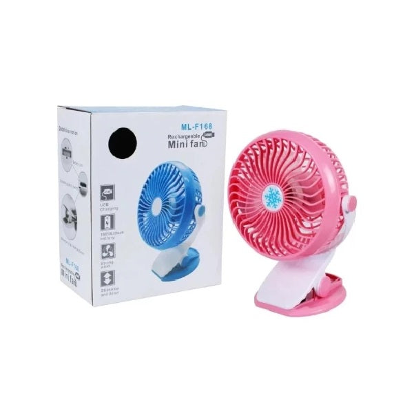 JG20375513 Clip On USB Rechargeable Fan With 3 Modes ML-F168
