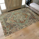 1Pc Bohemian Style Pattern Outdoor Doormat Golden Diamond Velvet