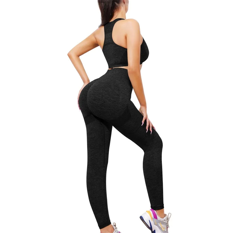 2 Pcs Set Women Workout Clothing Gym Yoga Set Fitness Sportswear