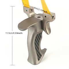 1pc Quick Draw Slingshot with Stainless Steel Construction Heavy Duty Slingshot for Hunting Target Practice Outdoor Shooting Includes Flat Rubber Band Compatible with Slingshot Ammo Ideal for Adults & Teens (1 Slingshot +1 Band) Perfect for Hu