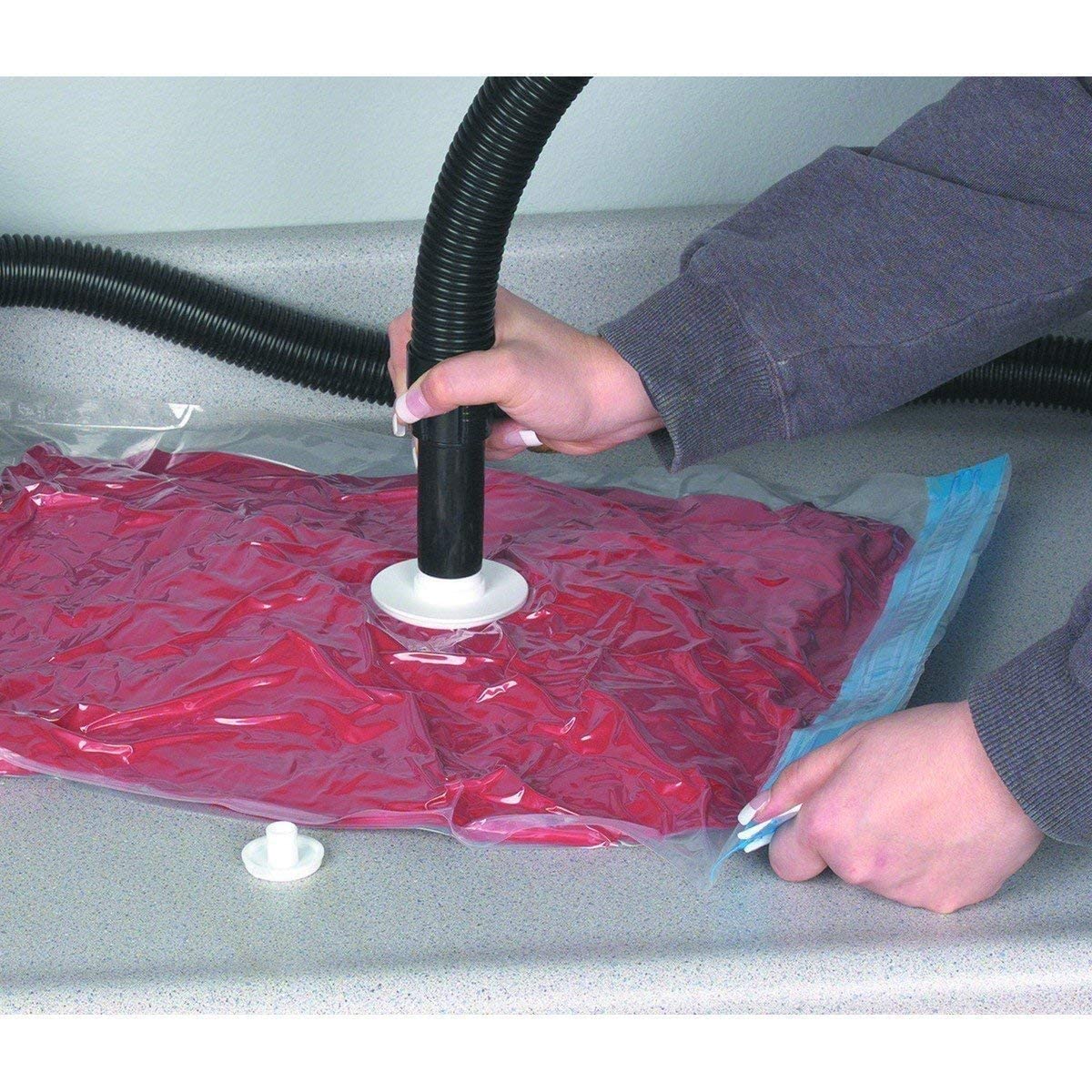 CREATION Reusable Ziplock Vacuum Storage Space Saver Bags For Home & Travel Seal Compression Bags