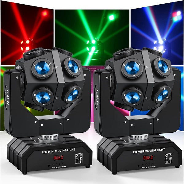 12 Moving LED Heads Laser Stage Light