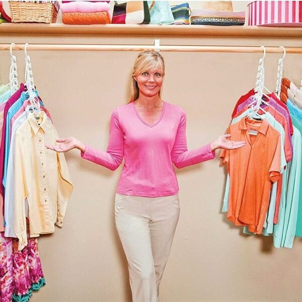 Pack Of 8 Triple Closet Space Hanger
