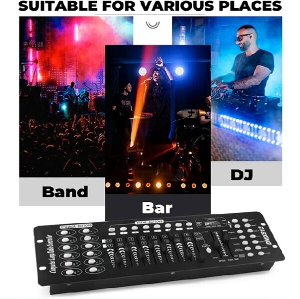 JG20375510 DMX512 Controller 192 Channels DMX Light Effects Console For DJs, Disco