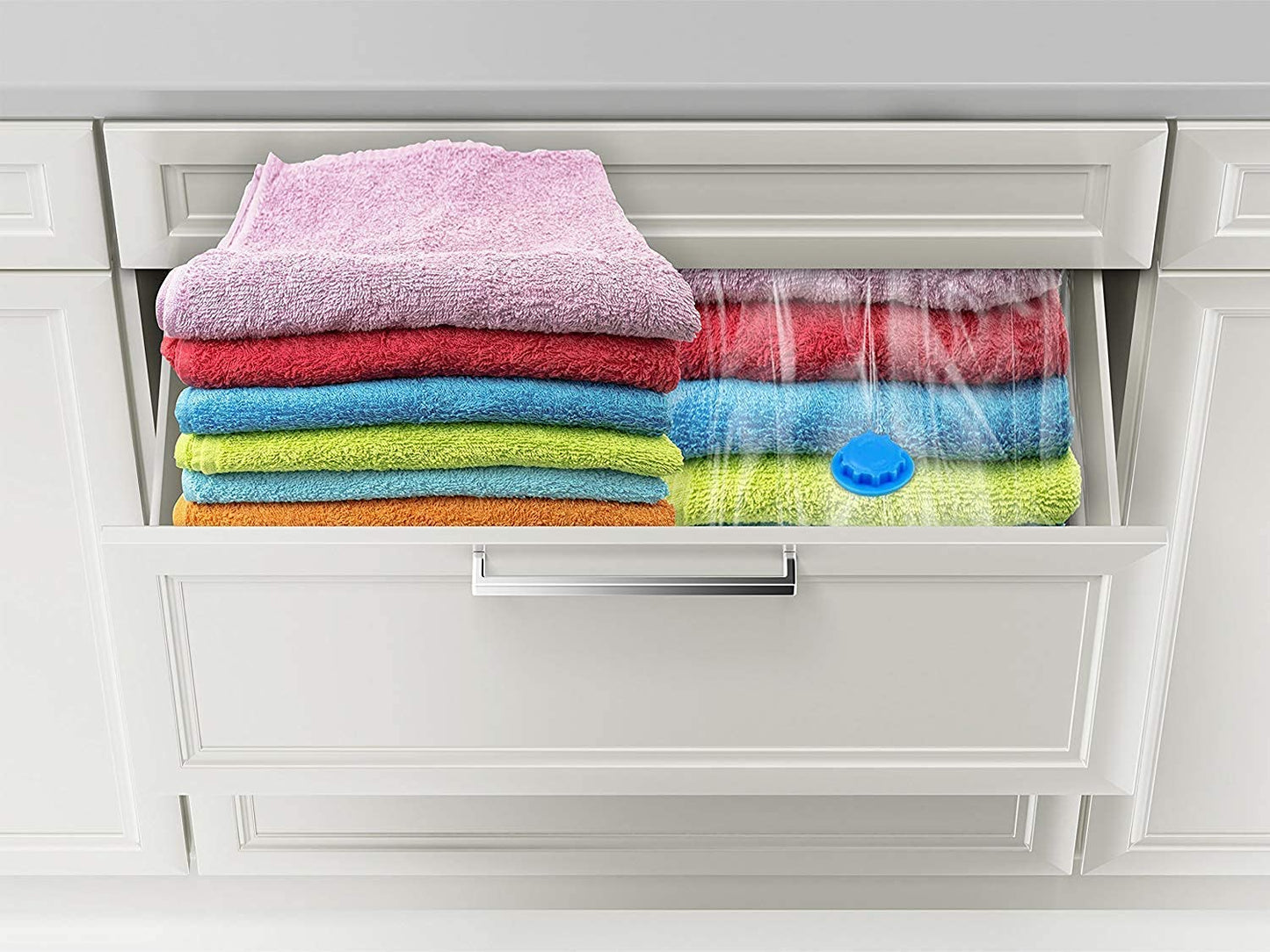 CREATION Reusable Ziplock Vacuum Storage Space Saver Bags For Home & Travel Seal Compression Bags