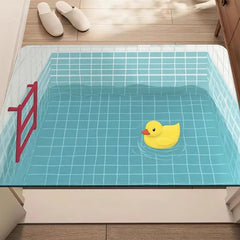 1Pc Flannel Rubber Duckie Rug Non Slip Water Absorbent