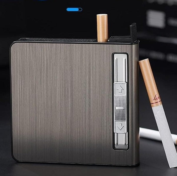 1831279 Cigarette Holder Case with Gas Refillable Lighter, Fots 20 Cigarettes DA-3032