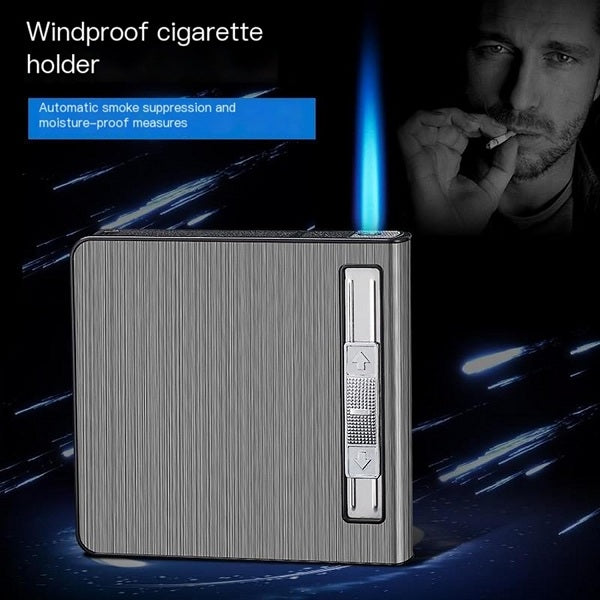 1831279 Cigarette Holder Case with Gas Refillable Lighter, Fots 20 Cigarettes DA-3032