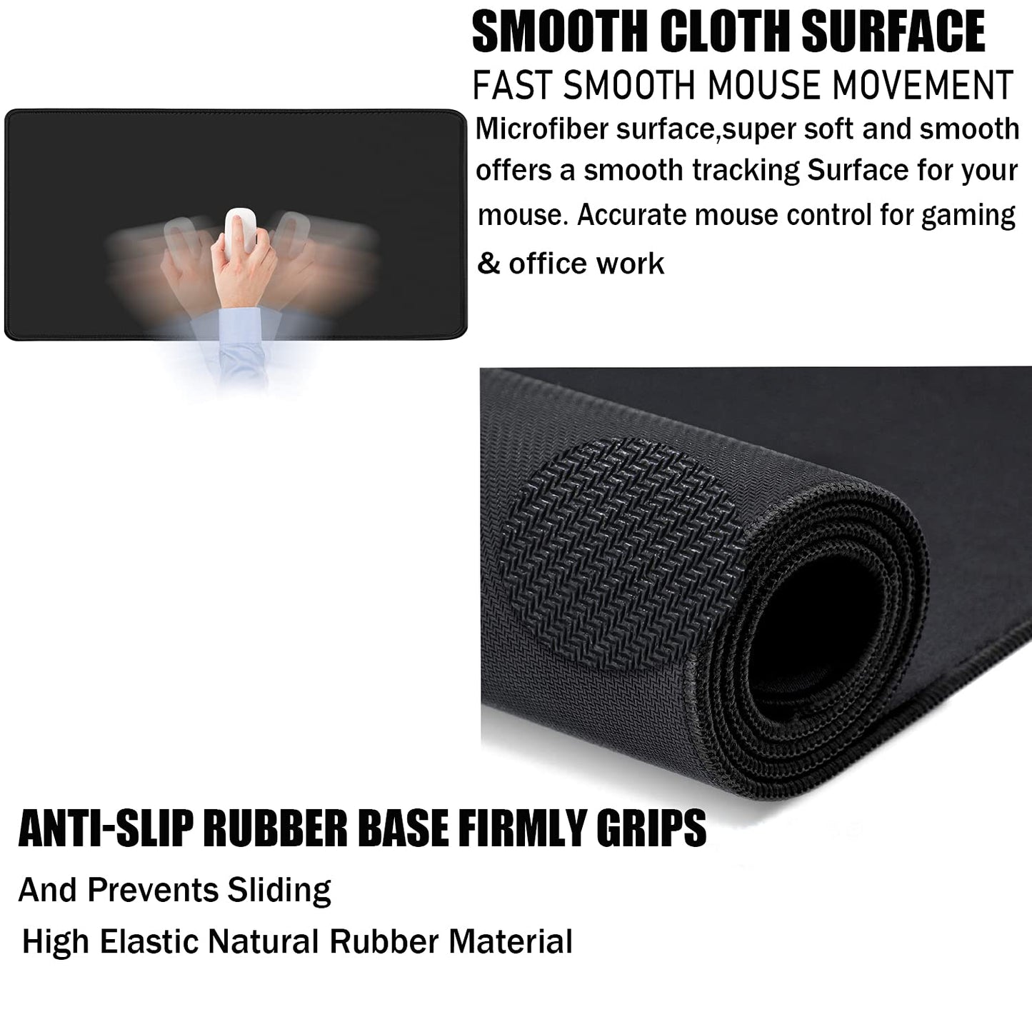 Mouse Pad with Stitched Edge 50cm x 30cm x 3mm