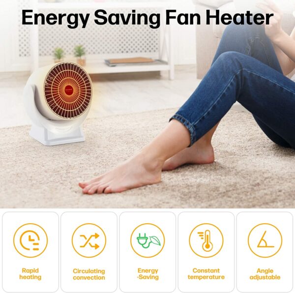 XF0777 Portable Desktop Large Heating Area Fan 608 800W