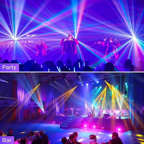12 Moving LED Heads Laser Stage Light