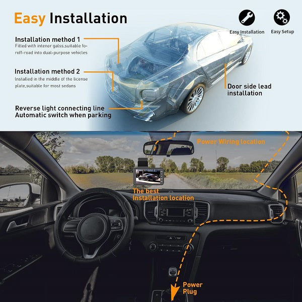 A4P 4″ Screen Wifi Dashboard Camers