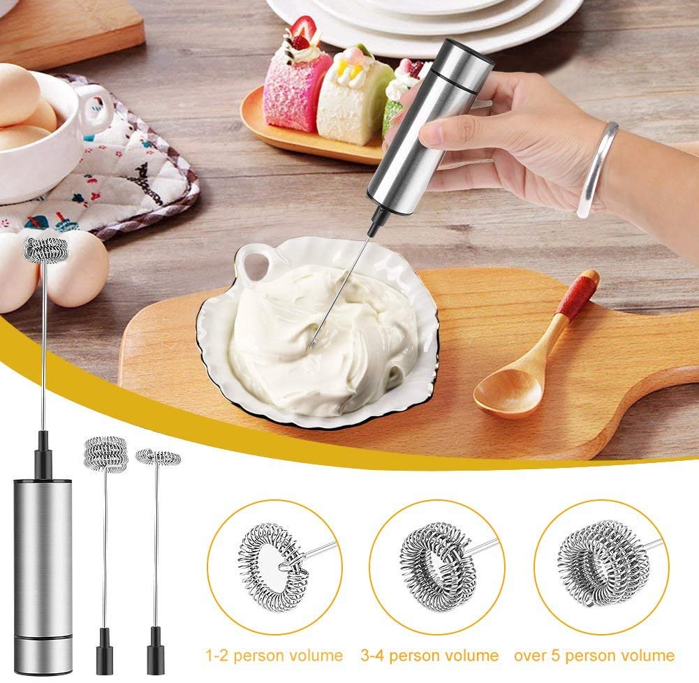 Cozy Milk Frother, Handheld Foam Maker, Portable Drink Mixer Stainless Stee