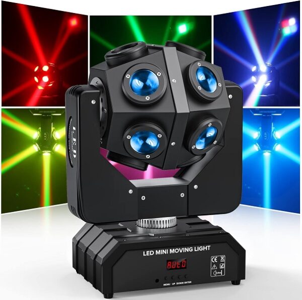 12 Moving LED Heads Laser Stage Light