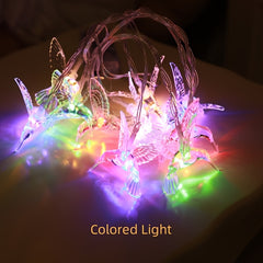 1 Hummingbird Plastic Fairy Light String Powered by 200.0cm/10Led Battery (Excluding Battery) Christmas New Year Room Lighting Decoration Wedding Valentine'S Day Holiday Party Atmosphere Light String. Halloween Camping Parties Holiday Gifts