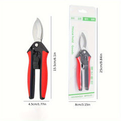 Professional Flower Pruning Shears Ergonomic Garden Shears with High Quality Carbon Steel Blades Red and Black Handle Ambidextrous for Easy Gripping Ideal for Pruning Flowers and Plants Garden Pruning Tool | Ergonomic Handle | Carbon Steel Blades
