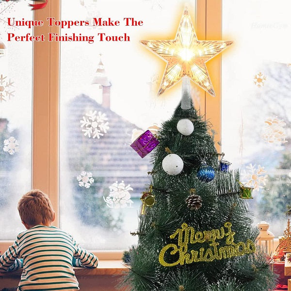 ZYF-106 Christmas Tree Top LED Star Warm White 15cm