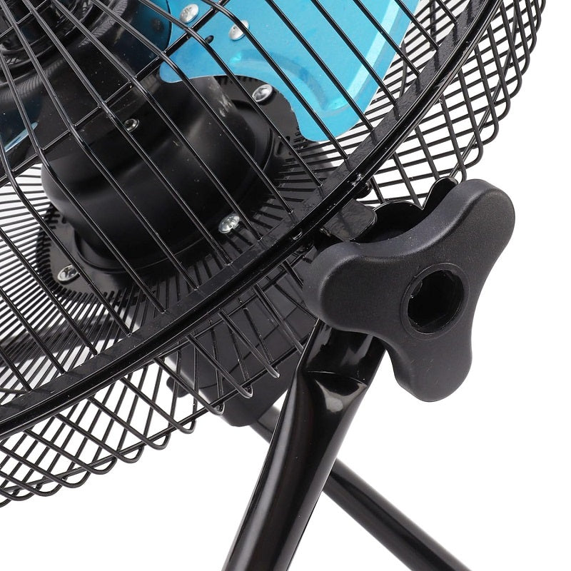 12 Inch Rechargeable Solar Fan 10W Solar Panel 12W 9V 3 Speed Oscillatiing