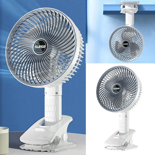 Rechargeable Clip On Portable Desktop Fan